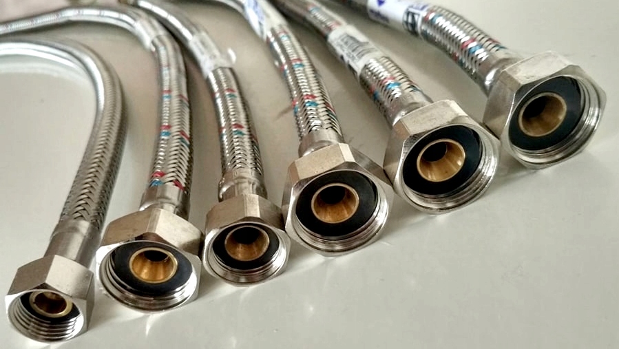 Wężyk do baterii w oplocie stalowym 1/2 x 1/2 50cm Gwint wlotowy 1/2