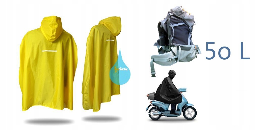 PELERYNA ROWEROWA TOUR PODKLEJANE SZWY ODBLASK .13 Długość do kolan