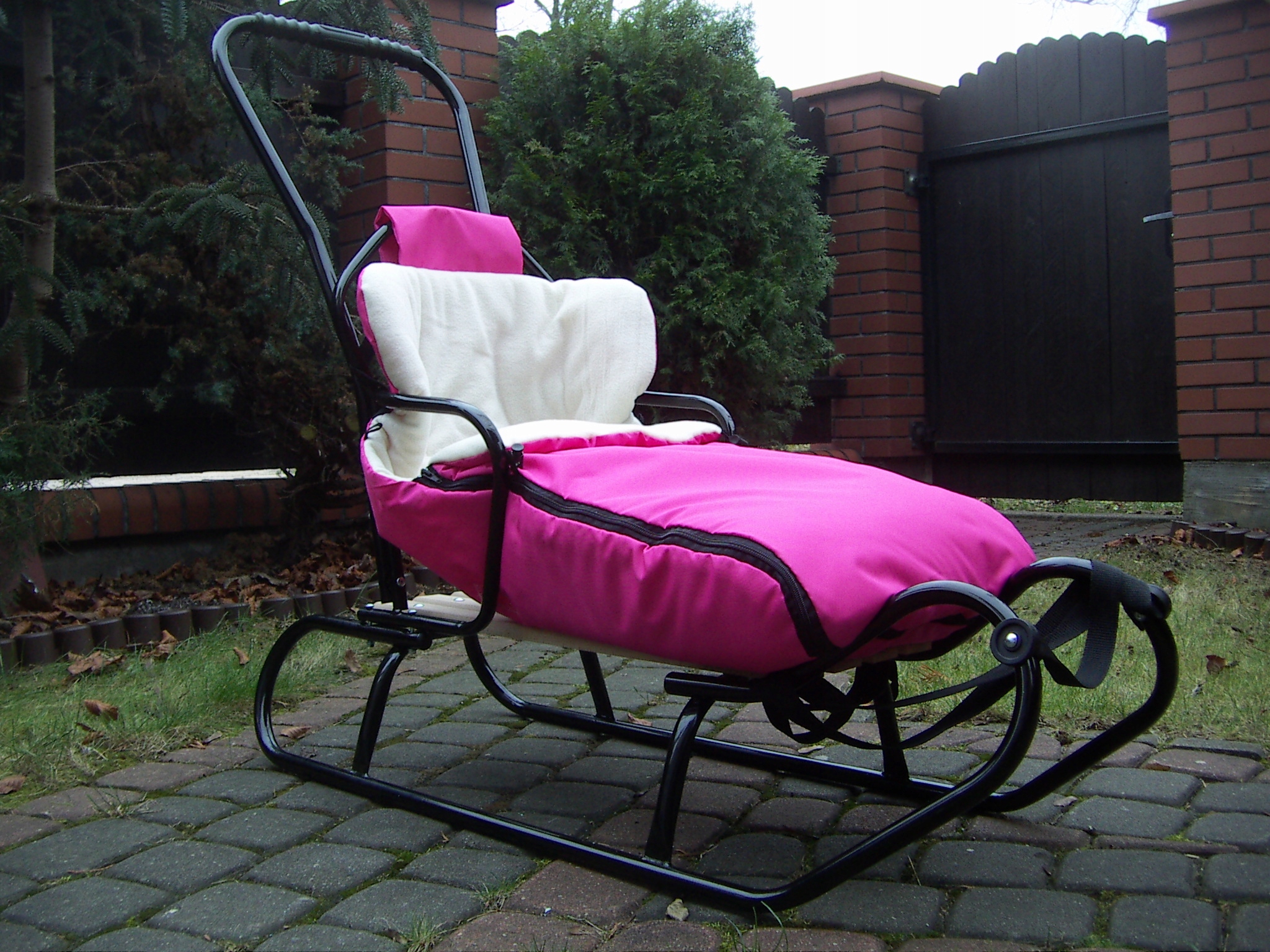 POLSKIE SANKI Z OPARCIEM,PCHACZEM I ŚPIWORKIEM !!! Marka PPHU WOCHAL