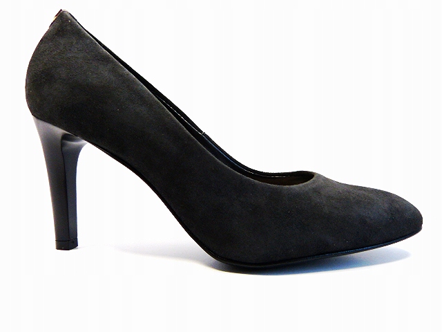 Boty Sala 39 grafitové kožené pohodlné 4063