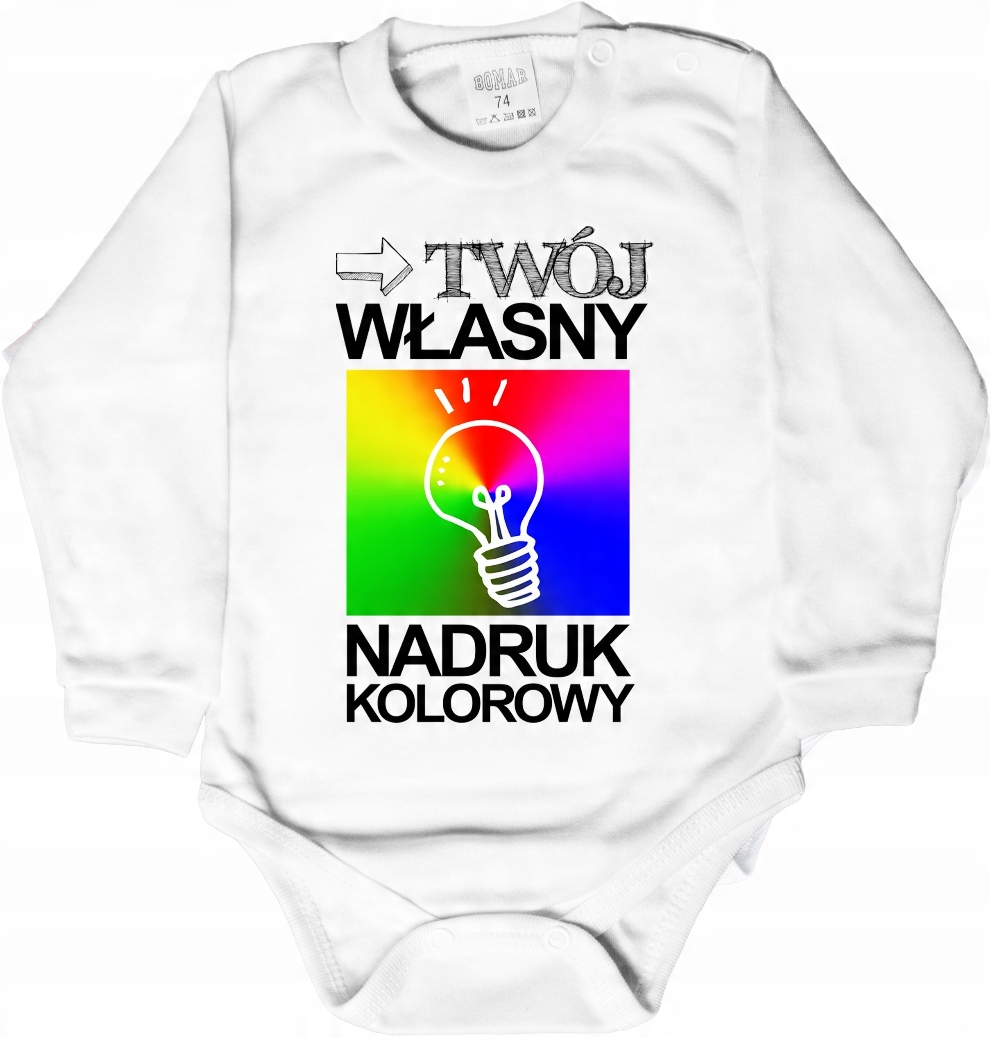 

Białe Body z Własną Grafiką zdjęciem r. 62
