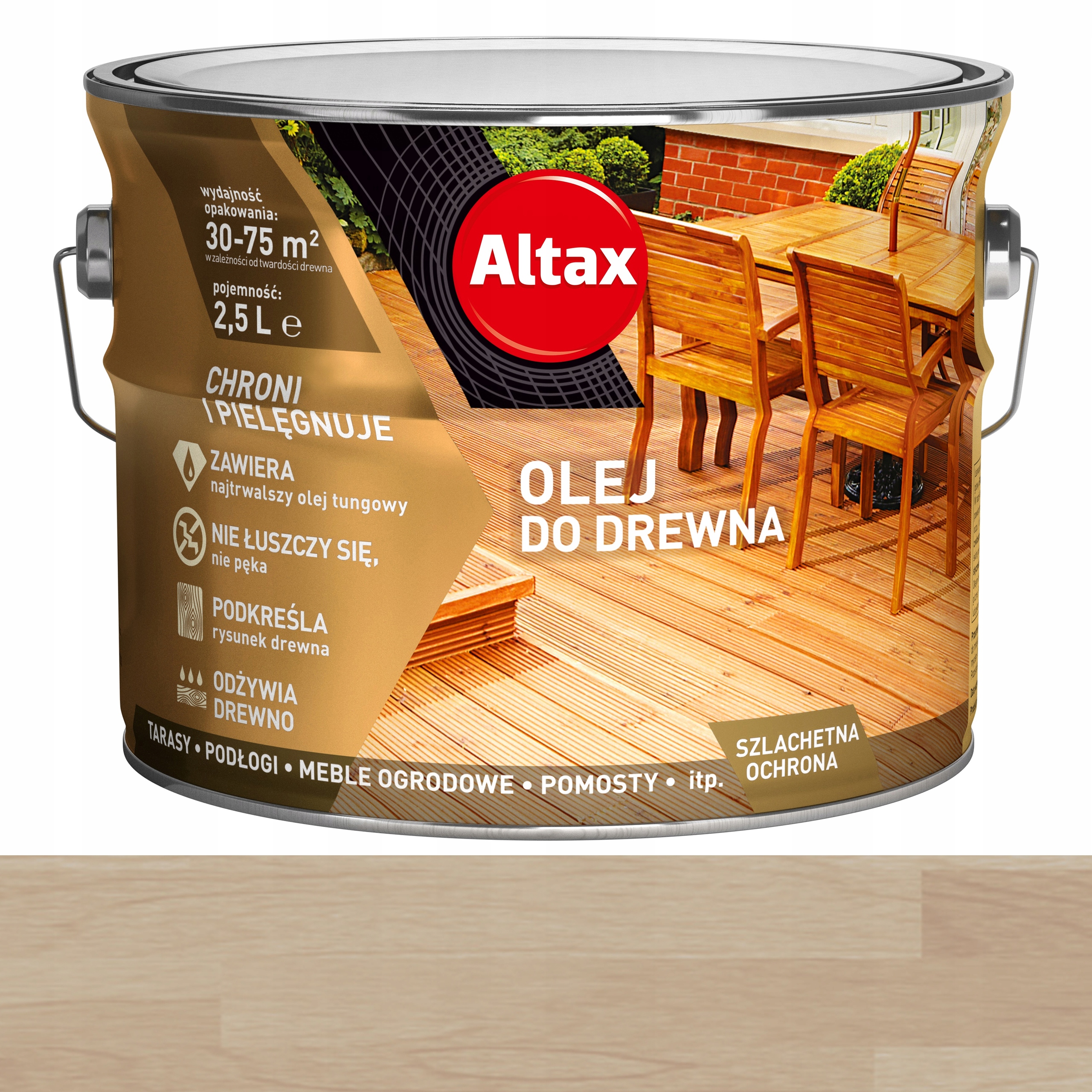 Olej na dřevo 2,5L Altax Šedý