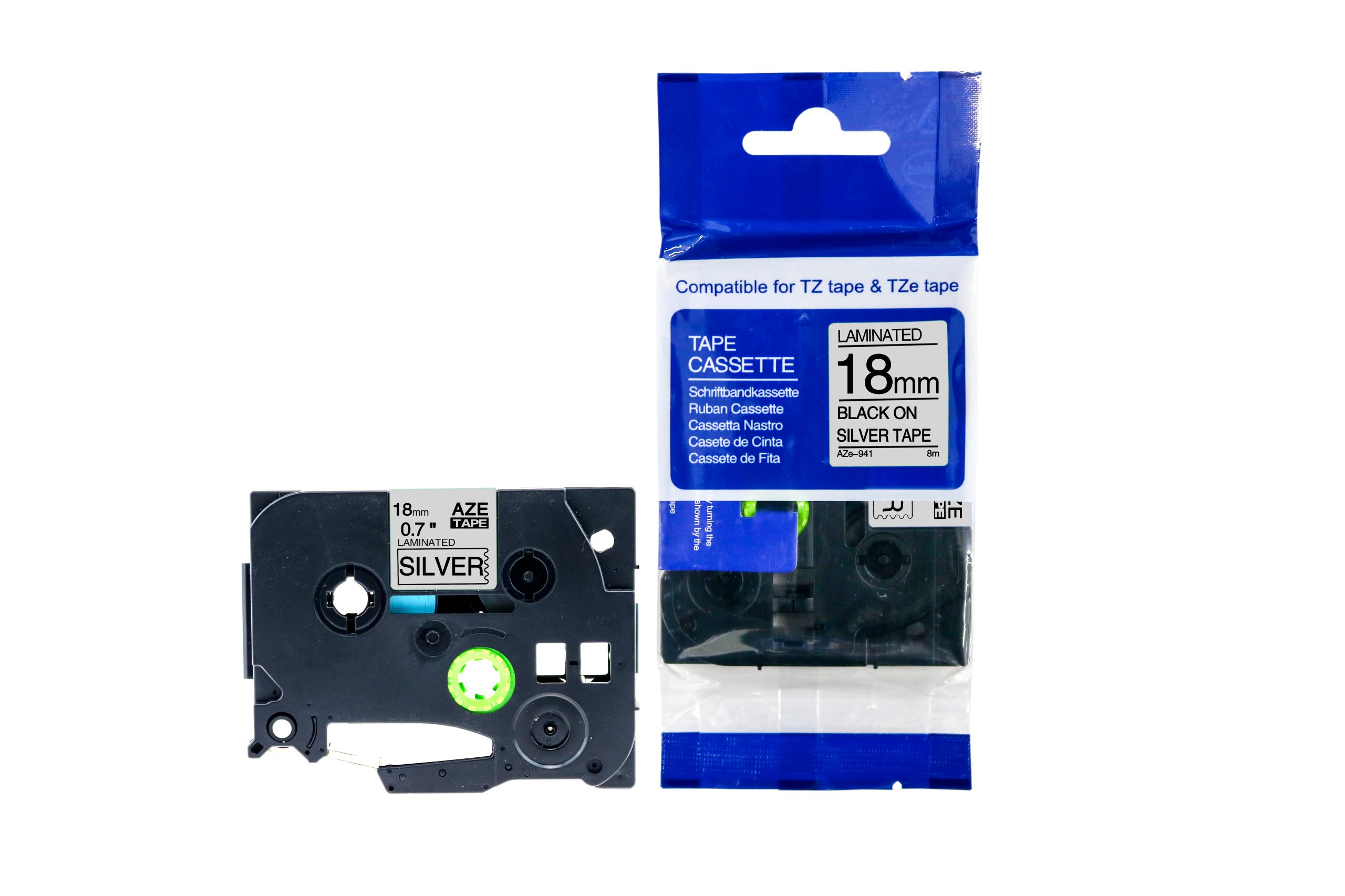 TAŚMA DO BROTHER TZe-941 18mm SREBRNA TZ-941 Producent Aimotech