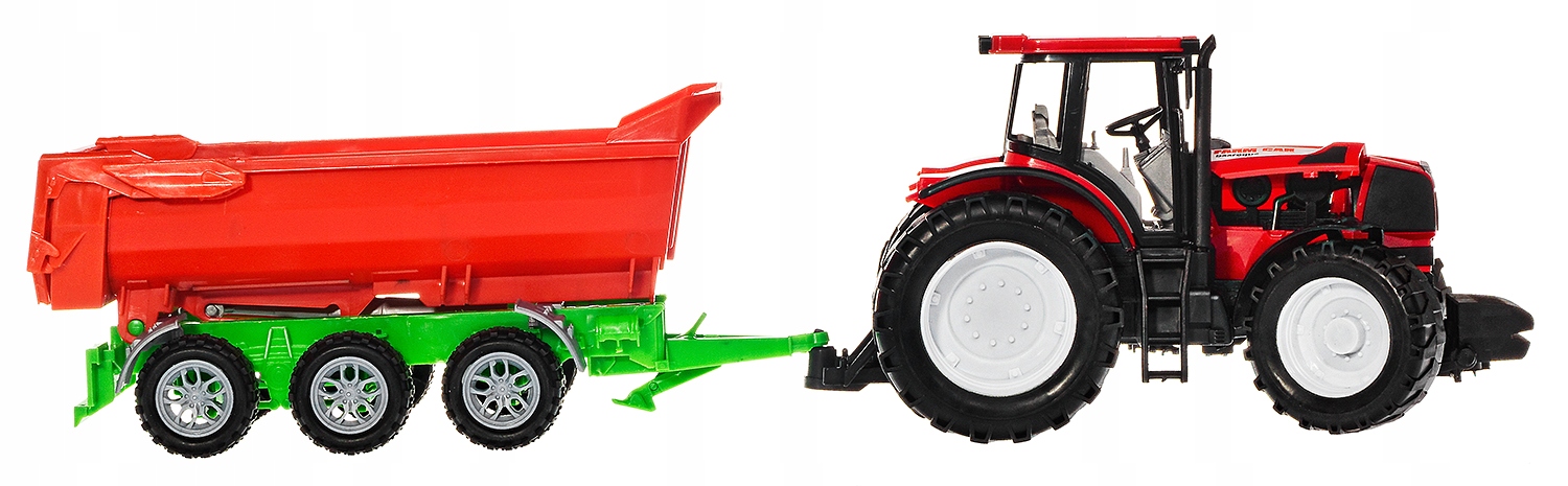 _NOWA SERIA TRAKTOR Z MASZYNĄ CZERWONA WYWROTKA Bohater brak