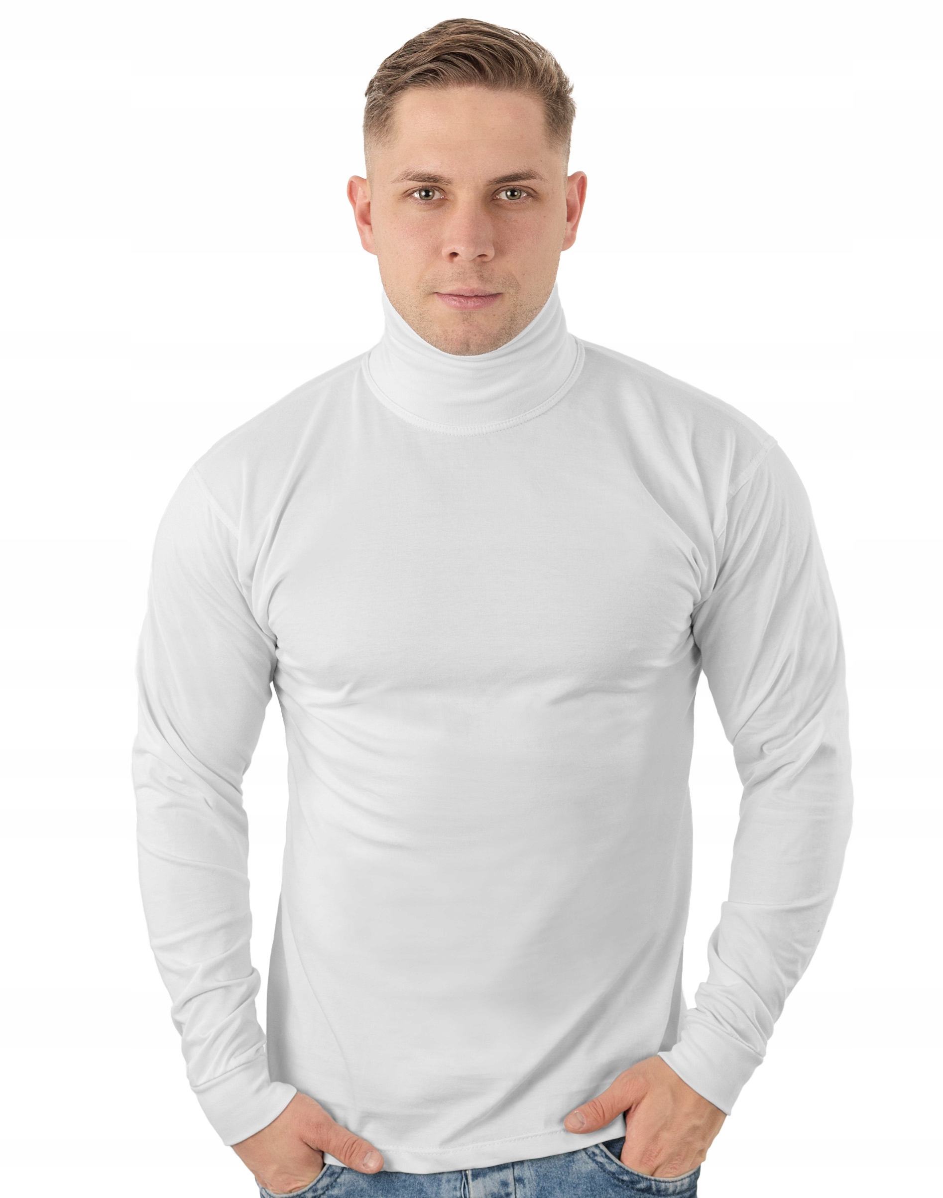 

Sweter Golf Męski Golfy Wxm r XL biały