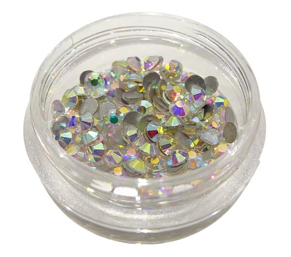 

Cyrkonie Do Paznokci SS3 Crystal Ab 100szt Srebrne