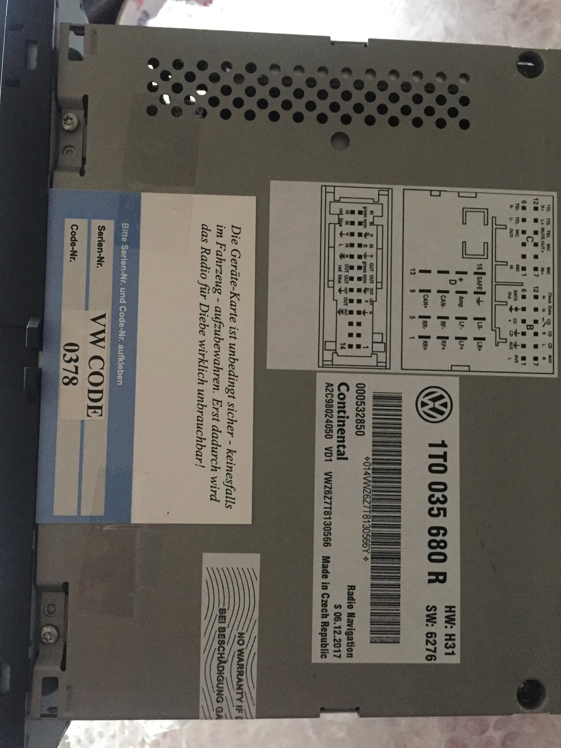 1T0035680R - НАВИГАЦИЯ VW RNS 510 LED 1T0 035 680 ВЕРСИЯ R SSD