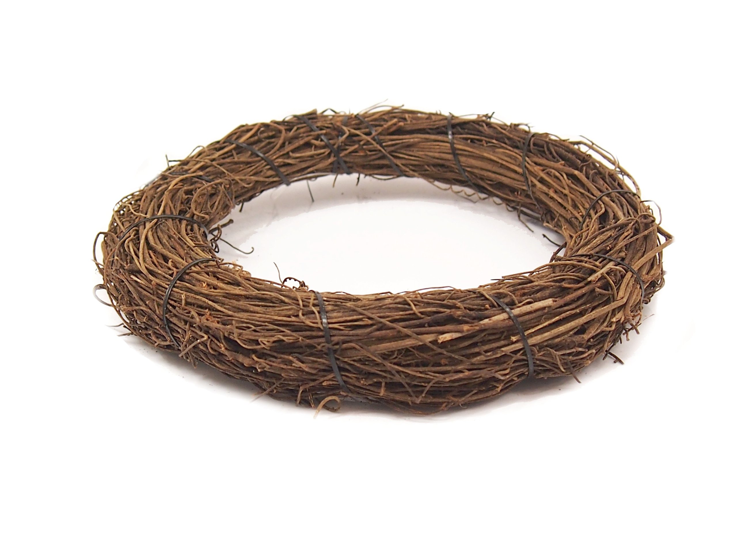 ВЕНОК из веток ШАЙБУ ГРУНТ коричневый 19 см