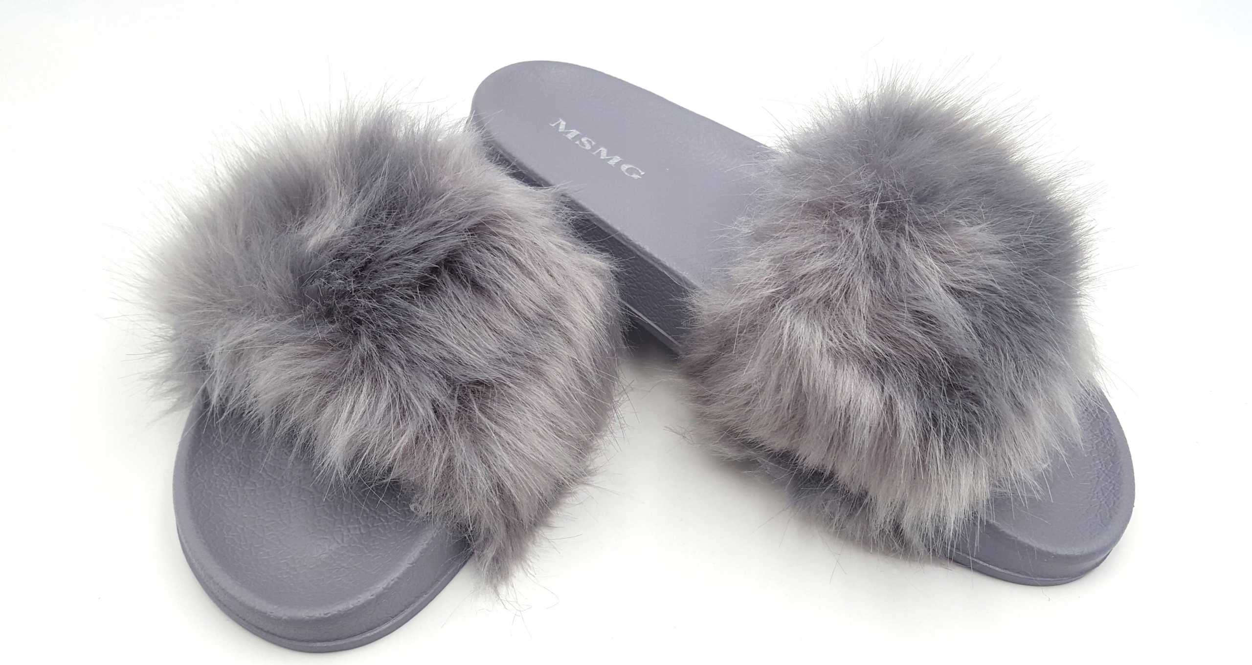 CIEPLUTKIE KLAPKI Z FUTERKIEM SZARY KOLOR R.38 Długość wkładki 23.5 cm