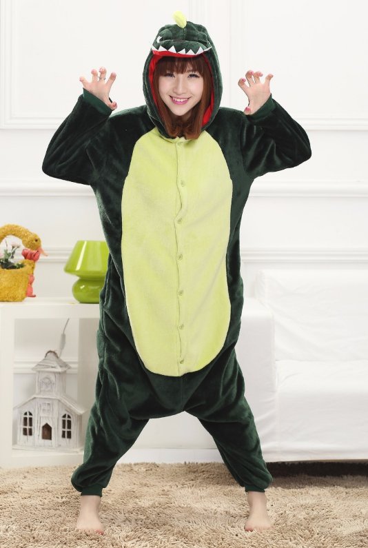 PIŻAMA ZWIERZĘTA JEDNOCZĘŚCIOWA DINOZAUR SMOK M Rozmiar M