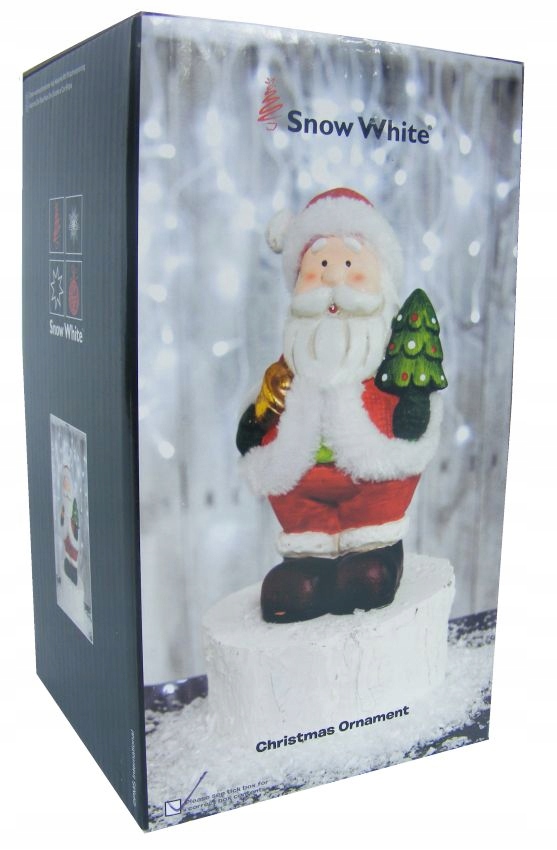 MIKOŁAJ Z CHOINKA FIGURKA CERAMICZNA 18cm Wysokość produktu 18 cm