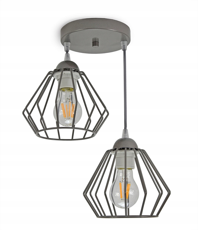 LAMPA WISZĄCA SUFITOWA ŻYRANDOL BRYLANT LED 724-E2 Styl industrialny