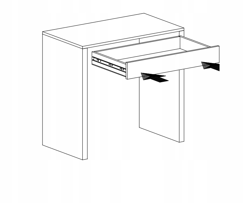 Tanie małe biurko toaletka 80 cm sonoma biały Marka inna