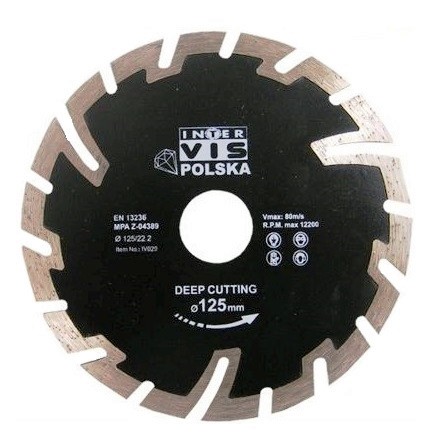 

Tarcza Do Betonu Diamentowa Inter-vis 125 MM G.ł.