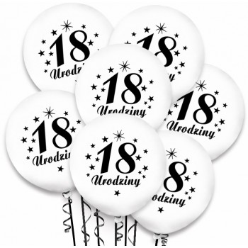 

Balon balony napis 18 Urodziny 10 sztuk