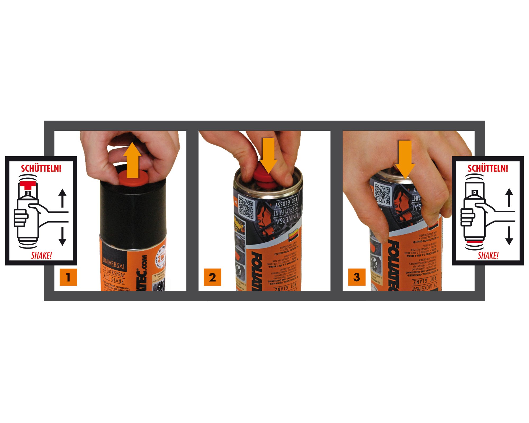 Lakier do zaciskow sprej 2K Foliatec zolty Packaging Spray