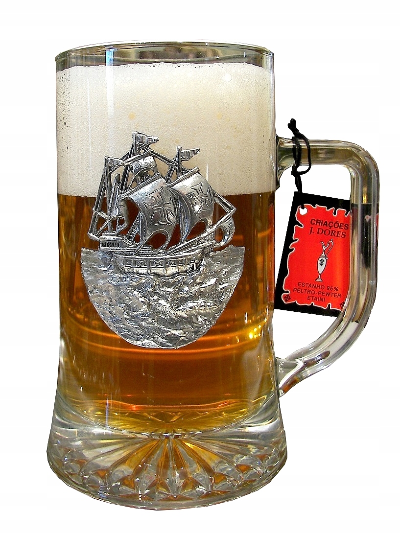 Pivní Sklenice Námořnický S Plachetnicí Santa Maria Kolumba dárek Pro Cestovatele