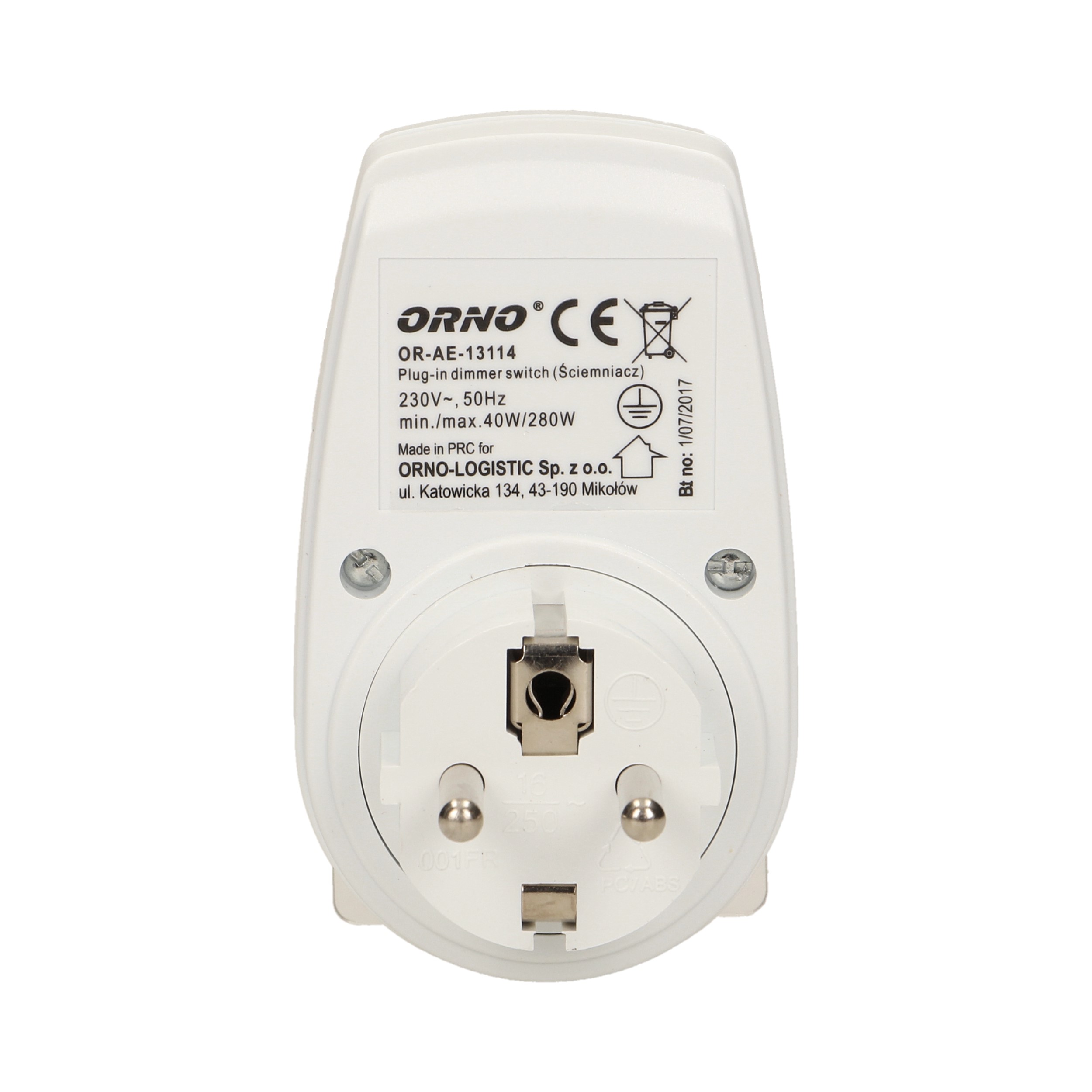 Ściemniacz z gniazdem sieci do lamp,wentylator itp Zasilanie sieciowe