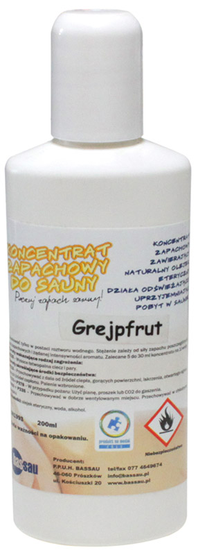 

Koncentrat Zapachowy Do Sauny Grejpfrut 200 ml