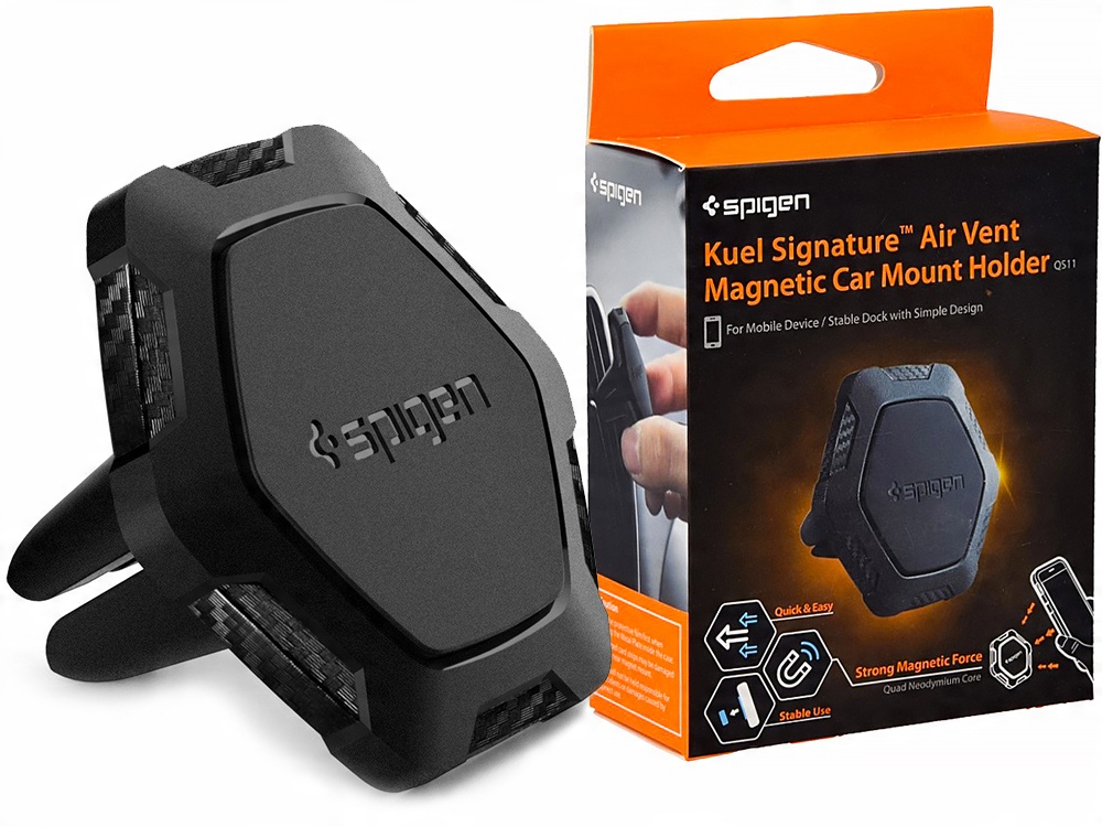 Фото - Тримач / підставка Spigen Mocny Uchwyt Samochodowy Magnetyczny  Air Vent Magnetic Do Smartfona 