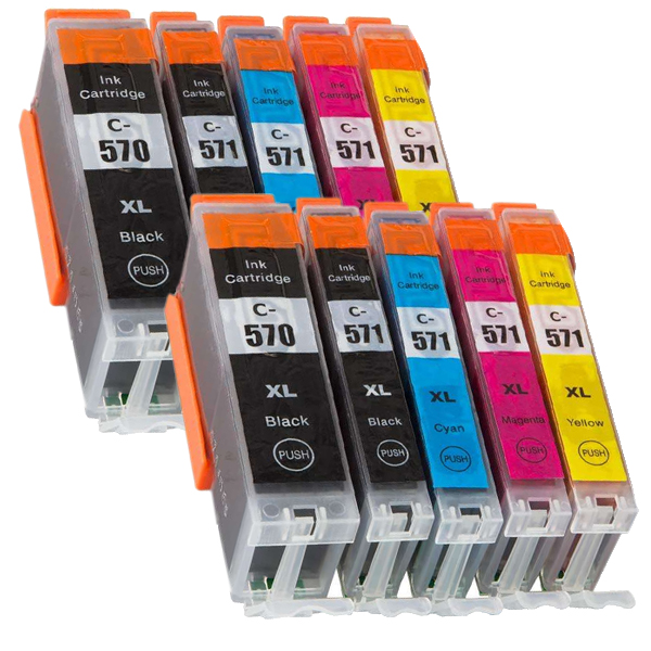 

10x Nowe Tusze Do Drukarki Canon Pixma Mg 5750 XL