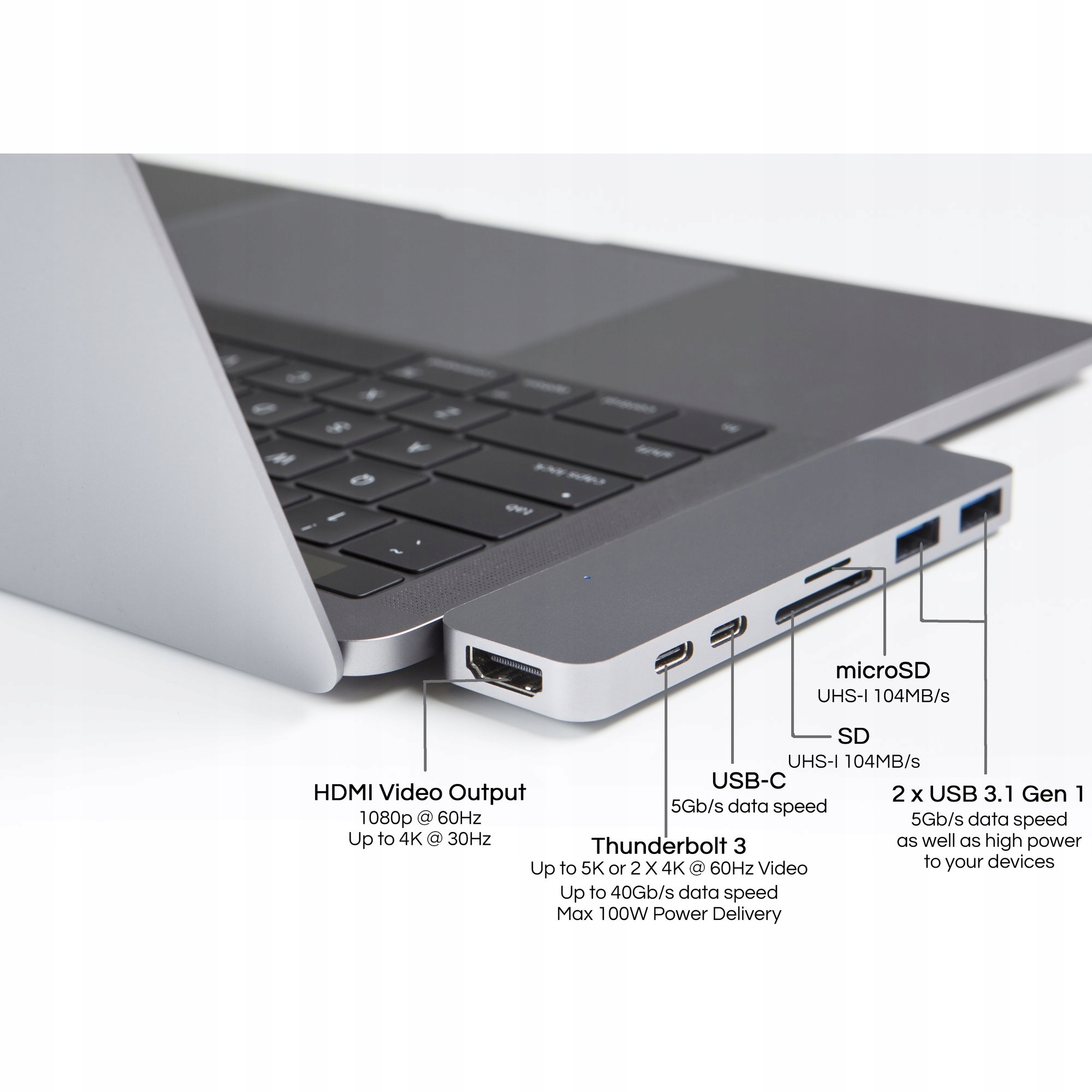 HyperDrive DUO Hub USB-C dla MacBook Pro 13" Marka HyperDrive