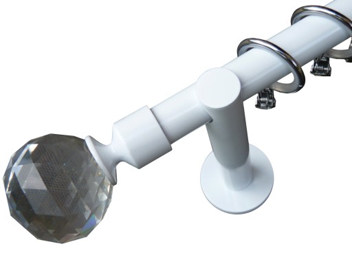 KARNISZE KARNISZ BIAŁY FIRANKA ZASŁONA 19MM 240CM Średnica drążka 19 mm