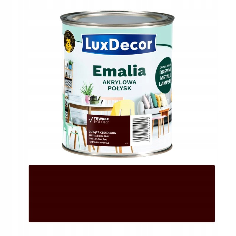 Emalia Luxdecor POŁYSK 0,75l GORĄCA CZEKOLADA