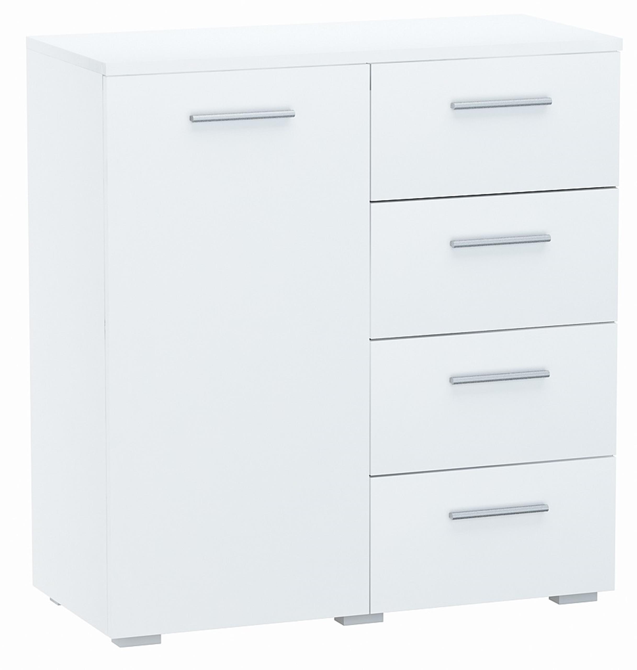

Komoda szafka Helena 80cm 1D4S Biała 4 szuflady