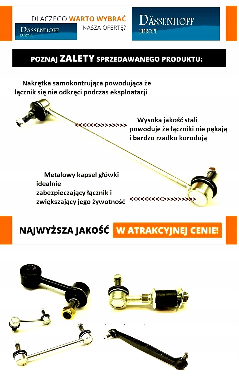 2xłącznik STABILIZATOR PRZÓ CITROEN Xsara Picasso тип автомобіля Легкові автомобілі