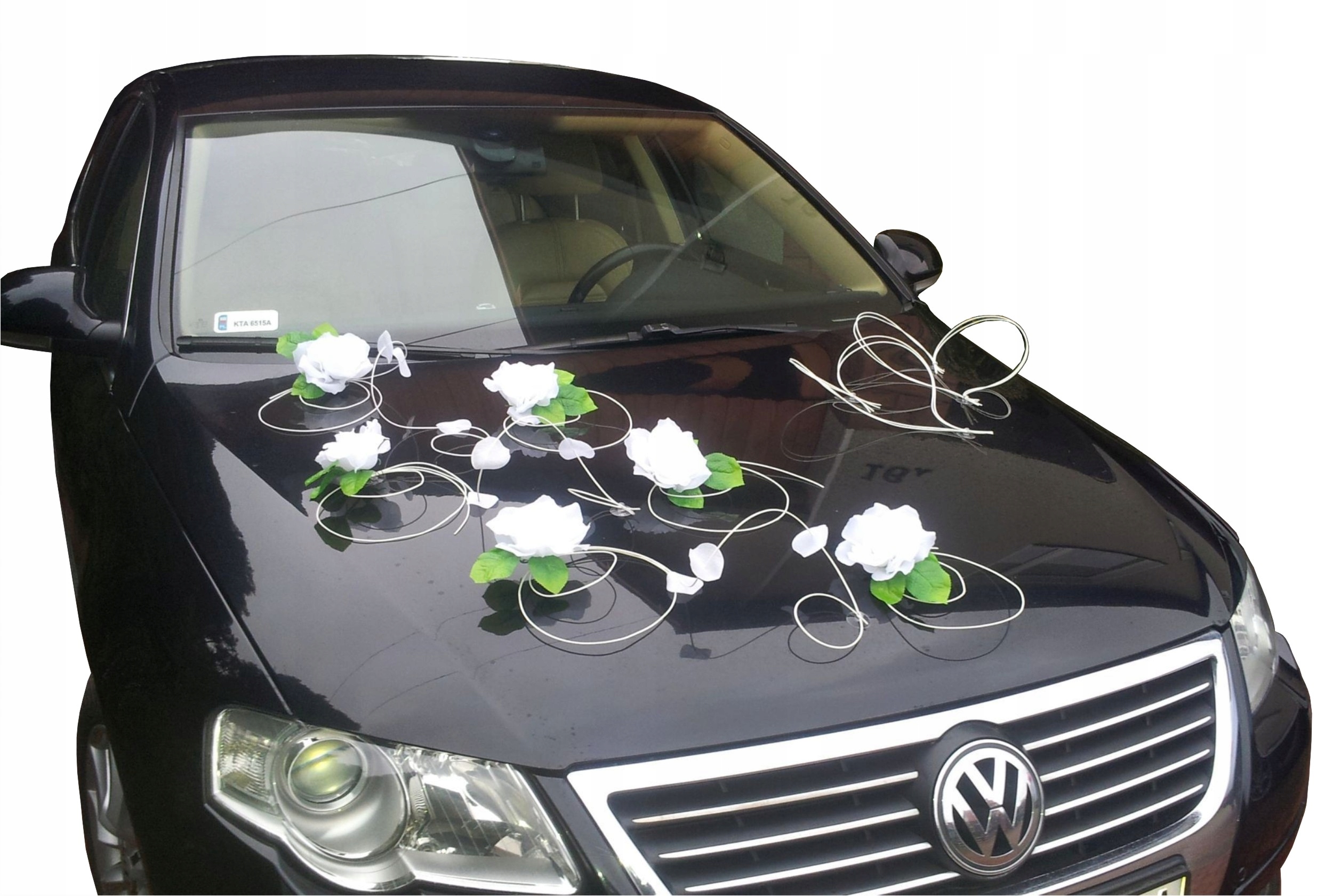 

Dekoracja samochodu ślubne ozdoby na auto stroiki!