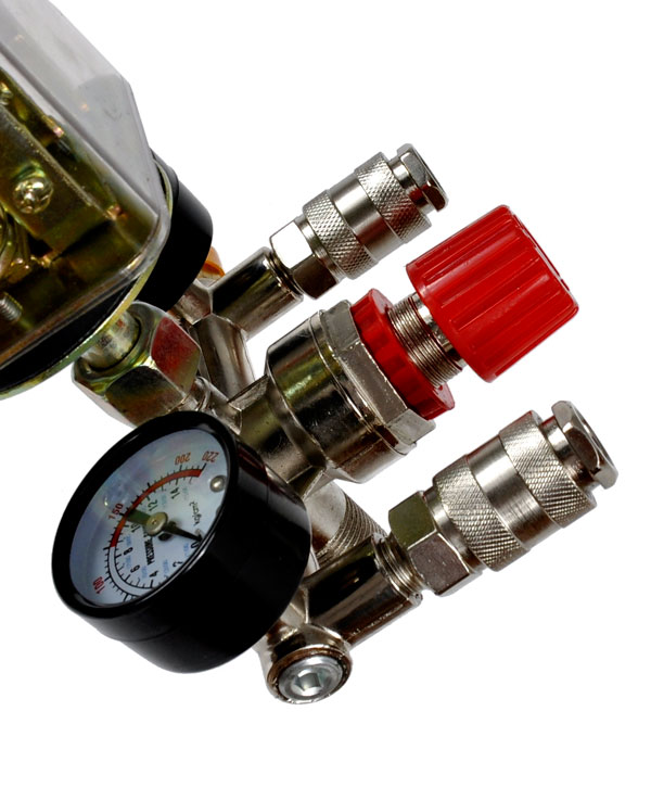 WŁĄCZNIK CIŚNIENIOWY KOMPRESORA 400V Z MANOMETRAMI Marka Geko