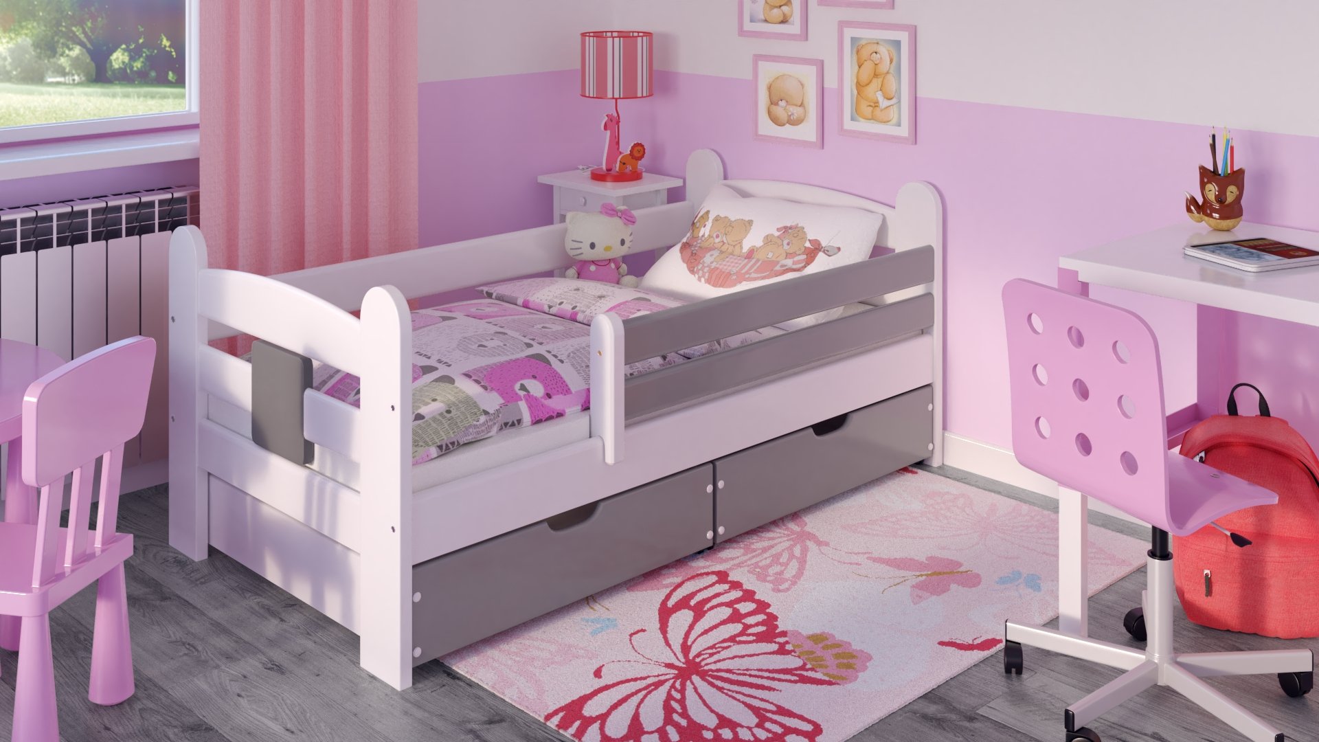 ŁÓŻKO DLA DZIECKA ŁÓŻECZKO DZIECIĘCE 80X140 TIMI Szerokość produktu 80 cm