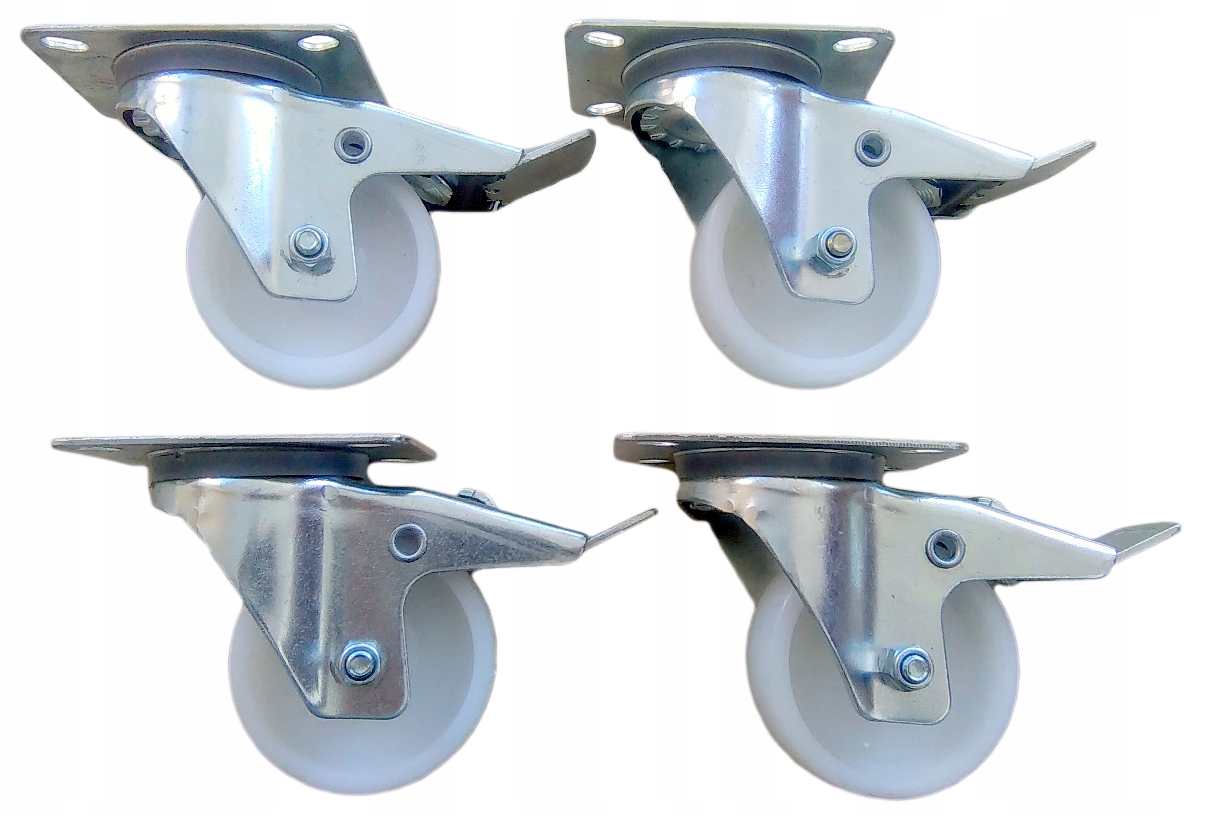 Kolečko 4 ks 80 mm kolečka brzda polyamid