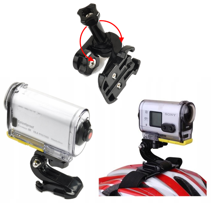 SZELKI GŁOWA uchwyty ZESTAW do SONY ACTION CAM Marka Sun