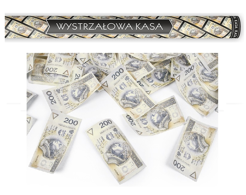 

Tuba z kasą banknoty na ślub wesele urodziny 200zł