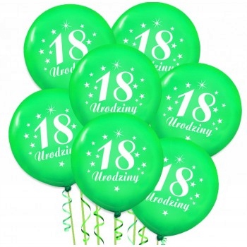 

Balon balony napis 18 Urodziny 10 sztuk