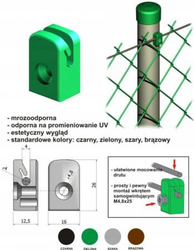 PRZELOTKA DRUTU, PRZELOTKI DO DRUTU 10 szt. Producent Tulplast