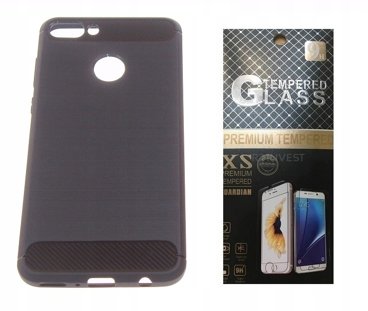 

Etui Carbon Case do Huawei Y9 2018 + Szkło