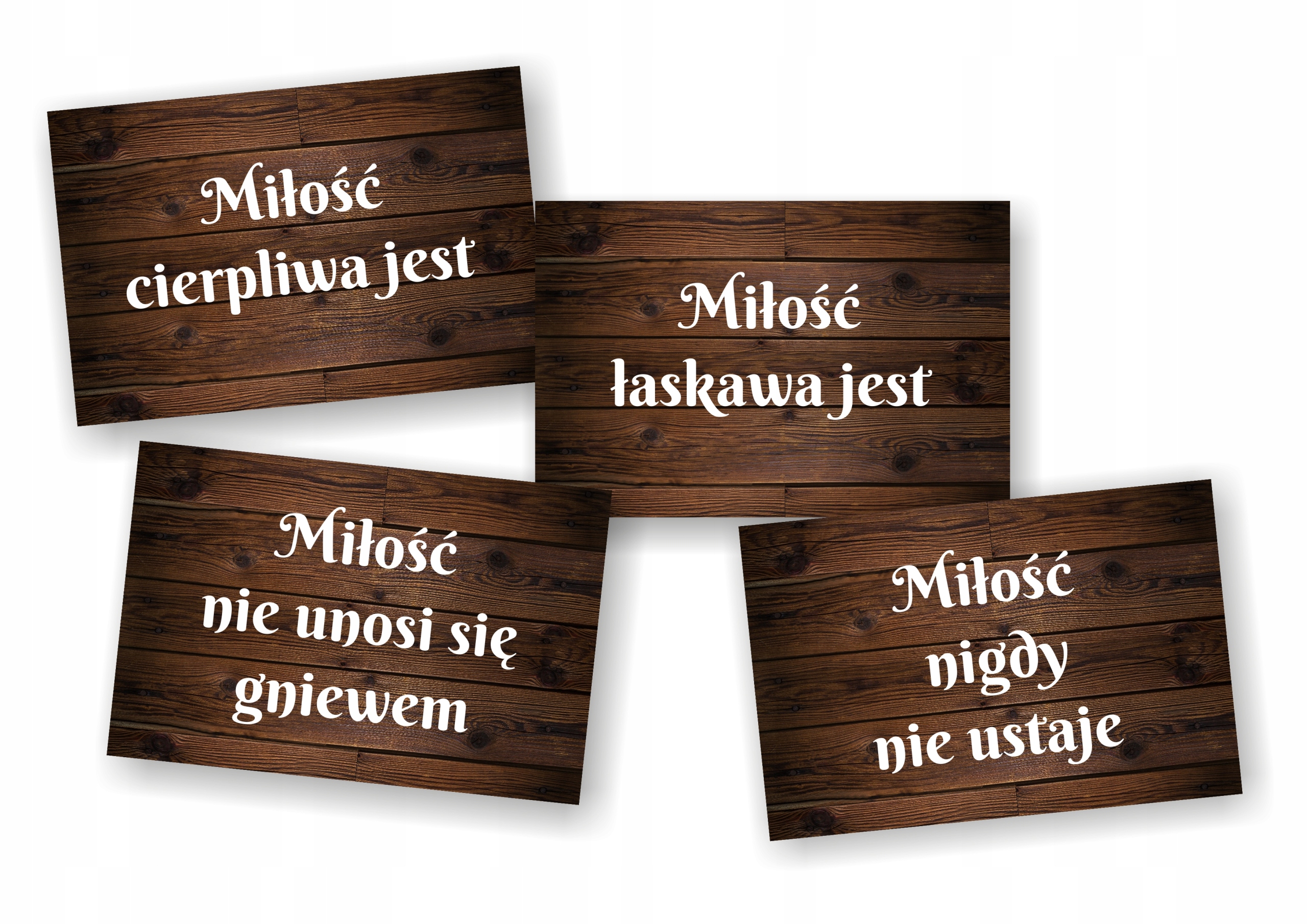 

12 Tabliczek Hymn O Miłości Ślub Wesele+podstawki