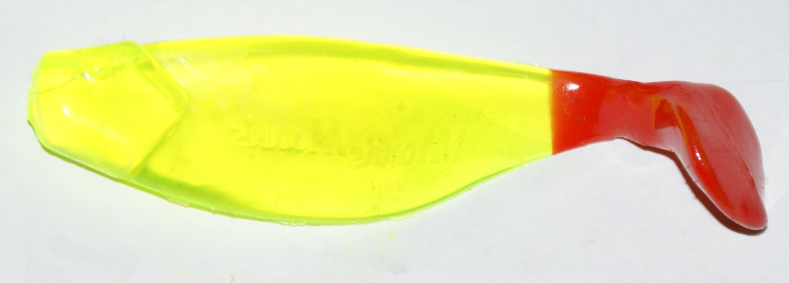 

Manns Ripper 80mm Przeźr.żółty fluo z czerw. ogone