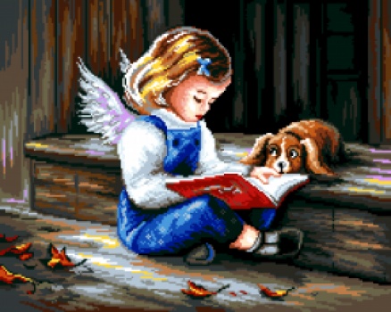 Kanva s potiskem na křížkovou výšivku 40x50 cm