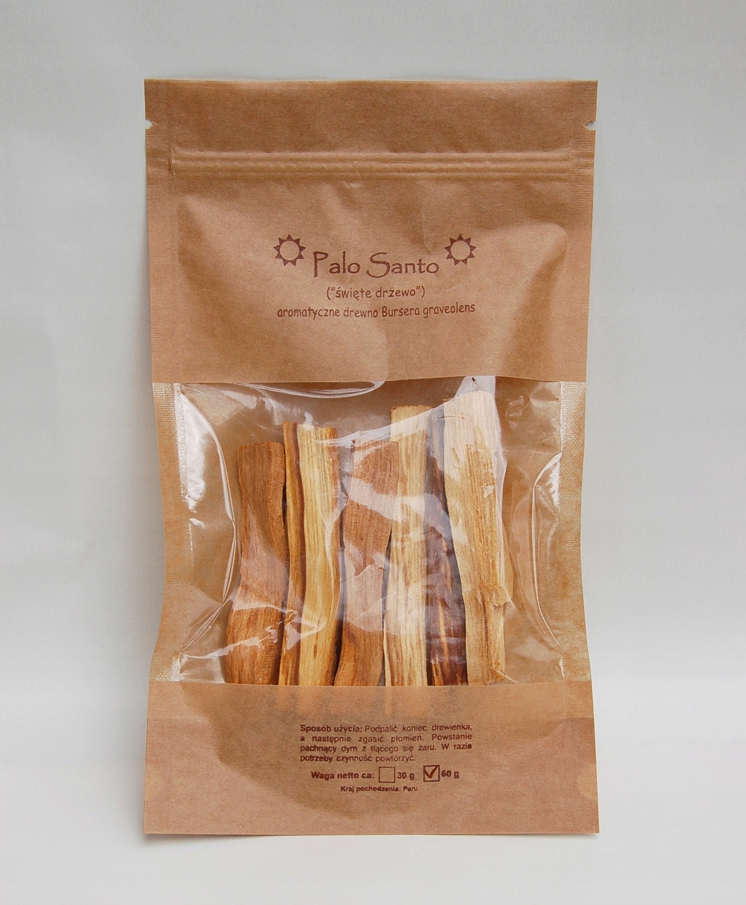 PALO SANTO 60g - Święte Drzewo - Gatunek I Kod producenta PAL-060