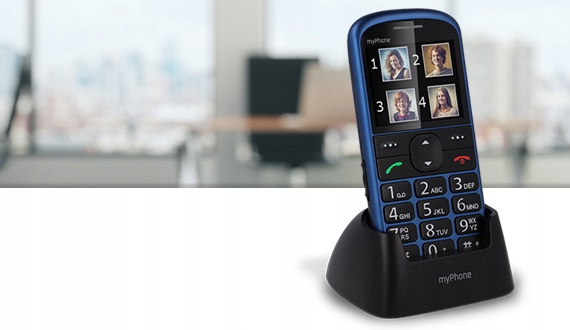 MyPHONE HALO 2 telefon dla seniora czarny baza stacja ładująca Funkcja SOS Słuchawki w komplecie nie