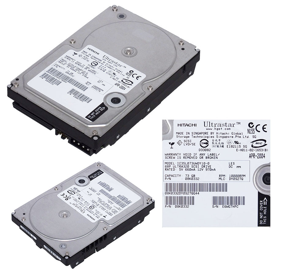 Disk IC35L073UWDY10-0 73GB 68-PIN Gwr