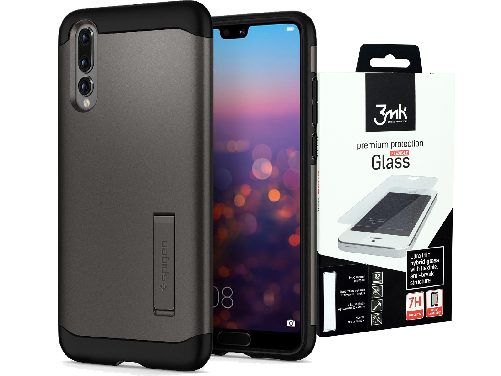 

Etui +szkło hartowane do Huawei P20 Pro, Spigen Sa