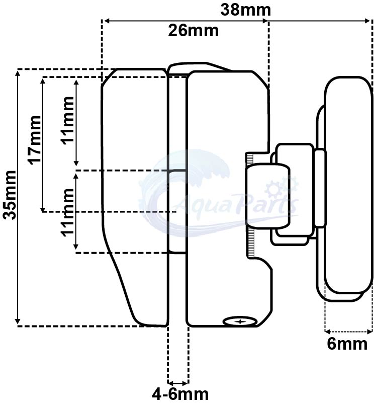 ROLKA GÓRNA WZMOCNIONA kabiny SANPLAST 25mm ROL-03 Marka Aquaparts