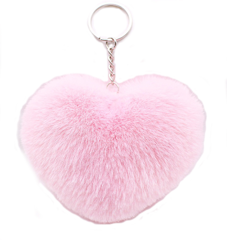 

Brelok Serce Pompon Futro Heart Zawieszka Do Klucz