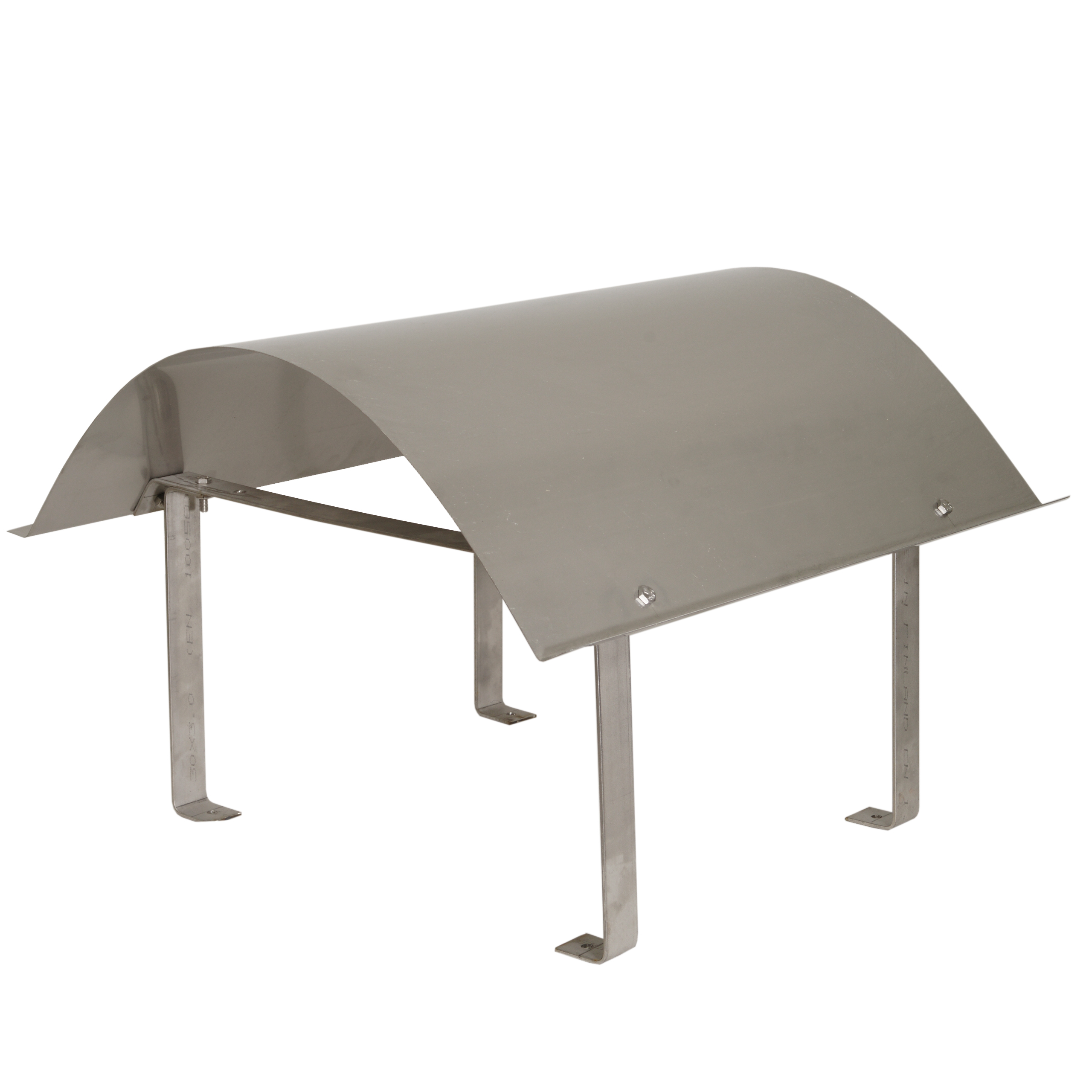 DASZEK KOMINOWY Z BLACHY NIERDZEWNIEJ SOLIDNY WZMOCNIONY 50x60cm