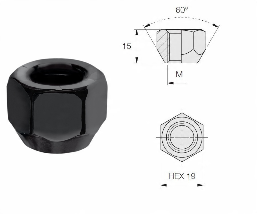

Nakrętki Do Felg Stalowych Czarne 12x1,25 Suzuki